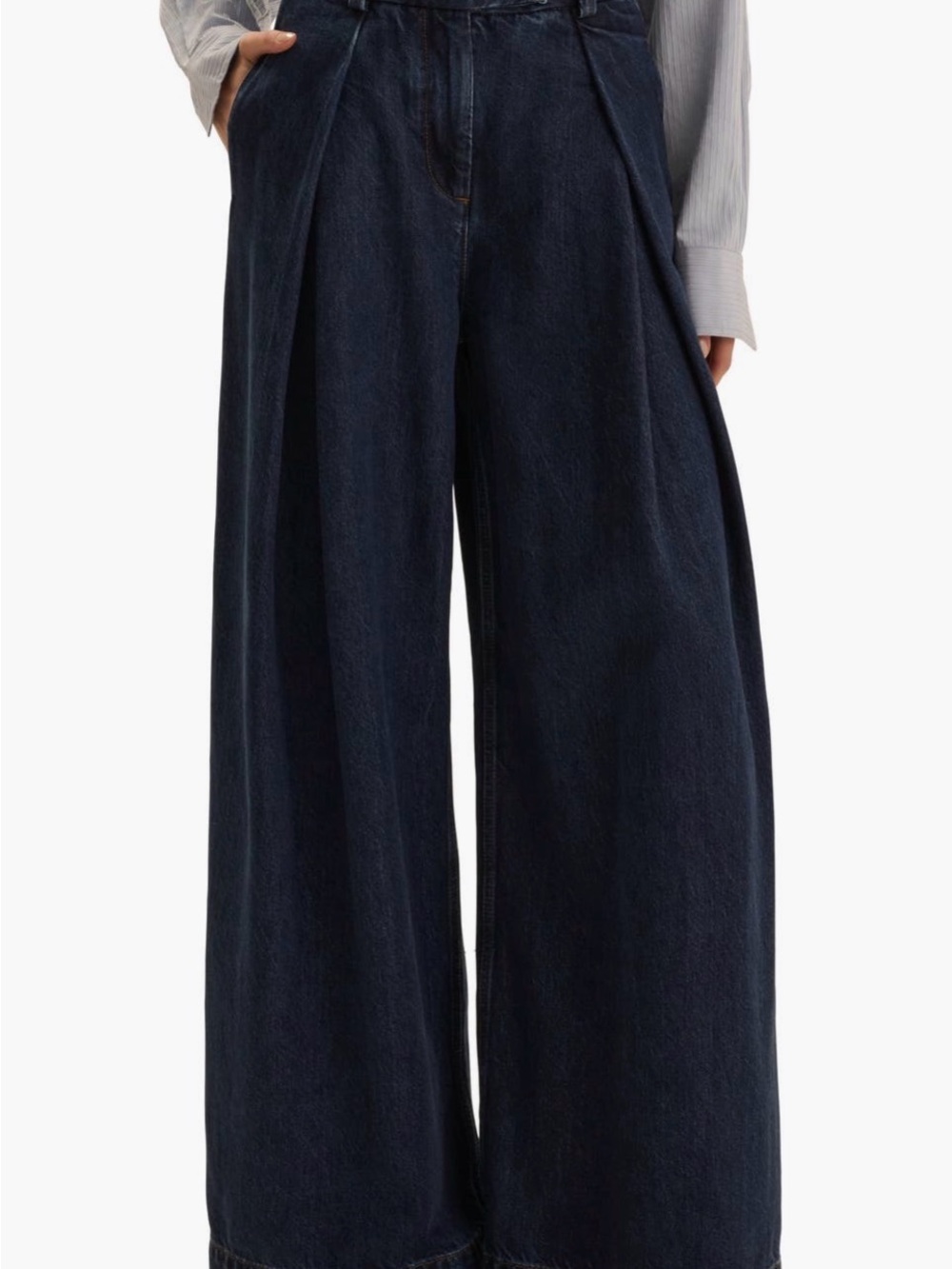 NWT Favorite Daughter Pleats for Days Wide Leg Jeans - Picture 3 of 6